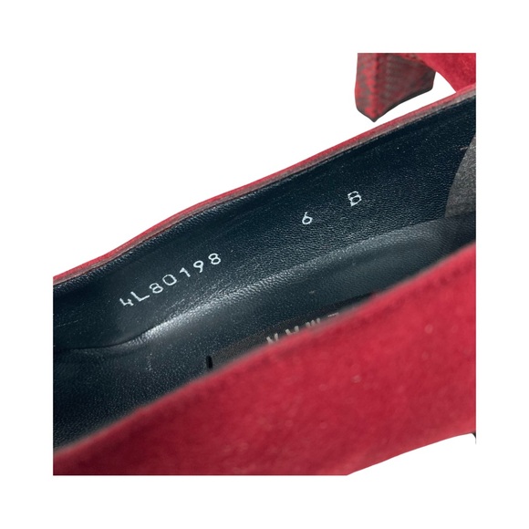 Stuart Weitzman Red Women’s Suede & Snakeskin Pumps Size 6B - Picture 10 of 11